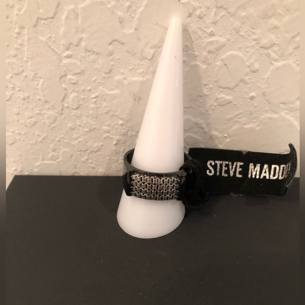 NEW MEN’S STEVE MADDEN STAINLESS STEEL RING WITH TAG SIZE 11